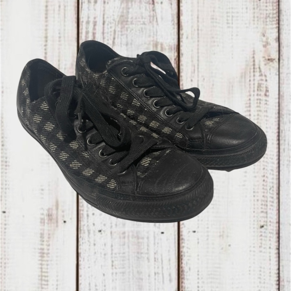 Converse Black and White Flannel Plaid Shoes